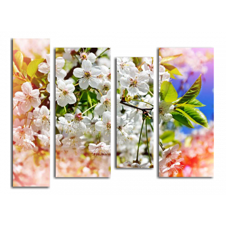 Модульная картина Яблоневый цвет. Весна