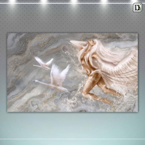 Модульная картина Ангел и лебеди