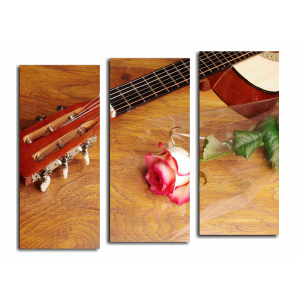 Модульная картина Гитара и роза