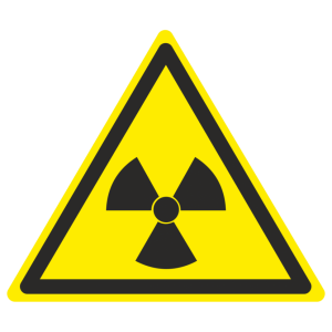 Наклейка W-05 «Опасно. Радиоактивные вещества или ионизирующее излучение»