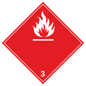 Знак безопасности 3.2 «Легковоспламеняющиеся жидкости» (белые буквы)